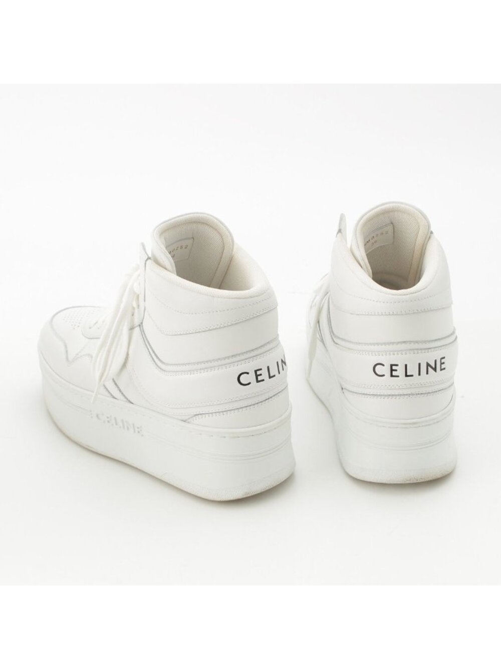 Celine Platform High Cut Sneakers Shoes White - Picture 4 of 10